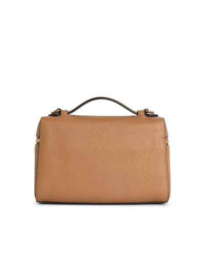 Tory Burch 'romy Slim Mini' Bag With Beige Lear Top Handle In Pink