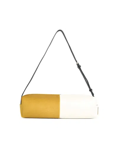 Khaite 'kye' Multicolor Lear Bag In Orange