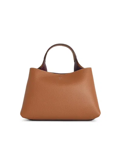 Tod's Micro Bag In Natural Brown Lear In Brown
