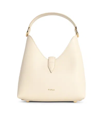 Furla Cream Lear 'hobo Iride' Mini Bag In Neutral