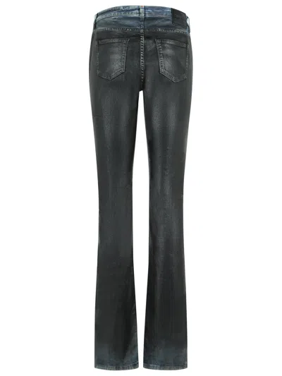 Acne Studios Slim Fit Cotton Jeans With Faded Effect In Black