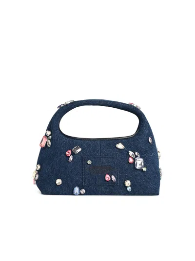 Marc Jacobs (the) Marc Jacobs () 'mini Sack Gem' Blue Cotton Bag In Brown