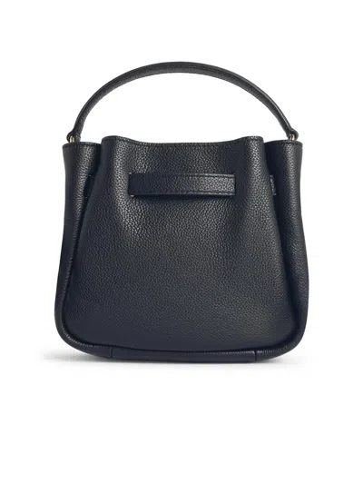 Tory Burch 'romy' Mini Bucket Bag In Black Lear In Black