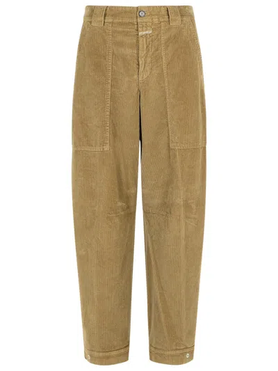 Closed Rhannon Argila Beige Cotton Pants In Multi