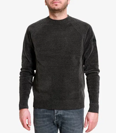 Rrd Ribbed-detail Crew-neck Sweater In Gray