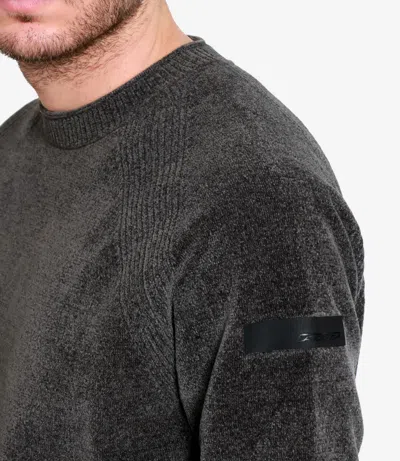 Rrd Ribbed-detail Crew-neck Sweater In Gray