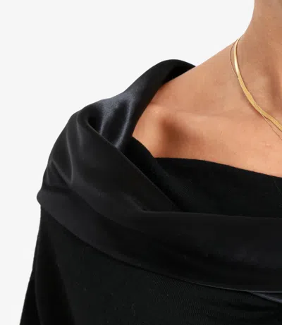 Alberta Ferretti Sweaters Black In Black