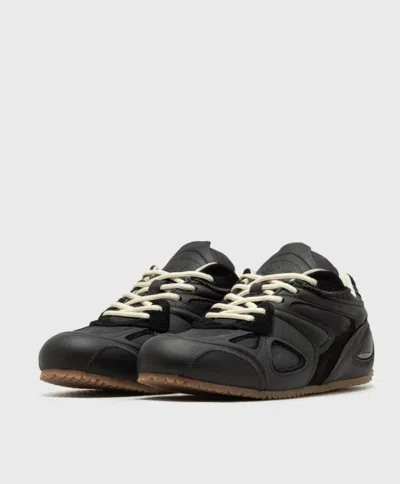 Axel Arigato Slow Runner Black Sneaker With Insert Design And Grooved Sole In Leather And Suede Woman