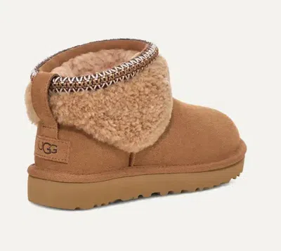 Ugg Suede Classic Ultra Mini Flatform Boots 30 In Brown