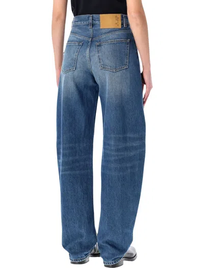 Haikure Women Blue Denim Jeans In Animal Print