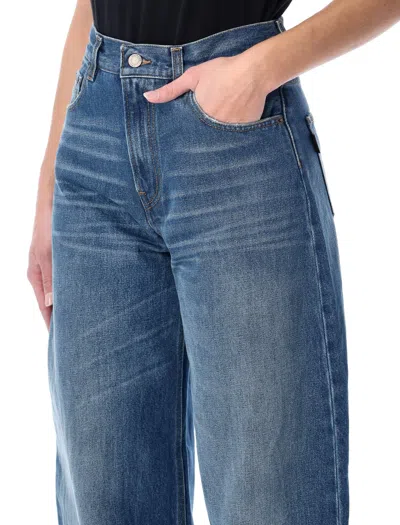 Haikure Women Blue Denim Jeans In Animal Print