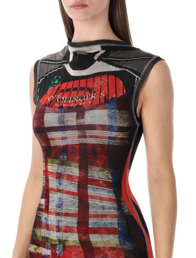 Ottolinger Mesh Maxi Gown In Multi