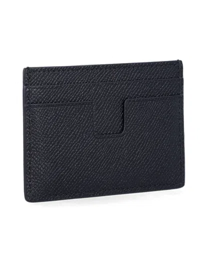Tom Ford Grained Leather Classic Card Holder Accessories In Black