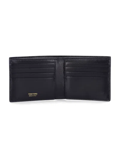 Tom Ford Crocodile-pattern Bifold Wallet In Pink
