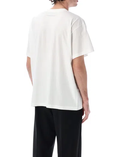 Mm6 Maison Margiela Mm6 By Maison Margiela Minimalist Logo Short Sleeve T-shirt In White