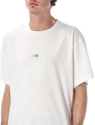 Mm6 Maison Margiela Mm6 By Maison Margiela Minimalist Logo Short Sleeve T-shirt In White