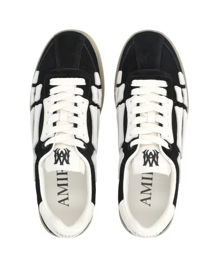 Amiri Pacific Bones Black Low Top Sneakers With Logo Patch On The Tongue And Logo Lettering On The Heel In In Black