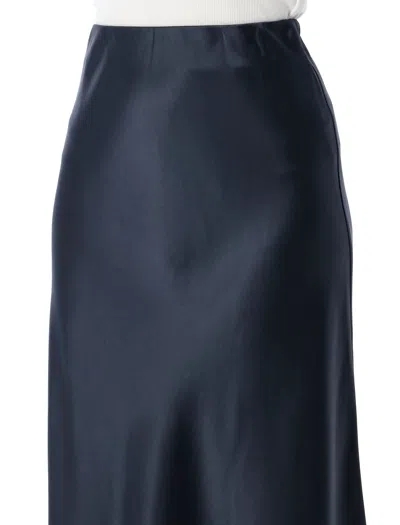 By Malene Birger Satin Midi Skirt In Blue