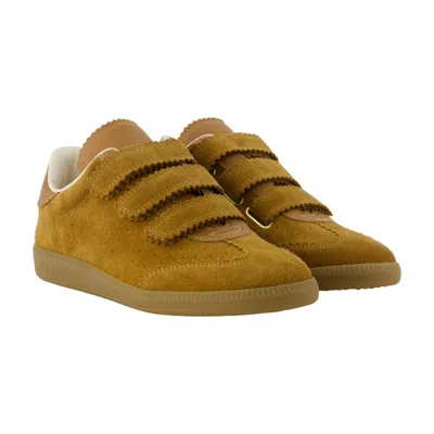 Isabel Marant Beth Leather-trimmed Suede Sneakers In Brown