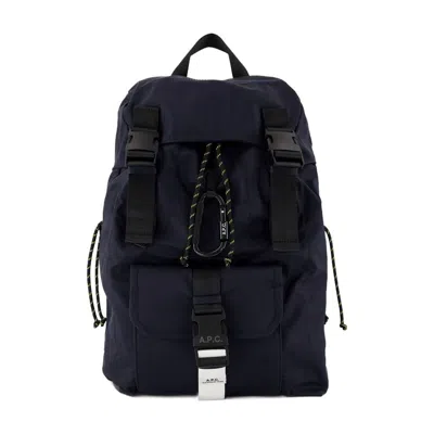 Apc Trek Backpack A.p.c. Pvc Blue In Black