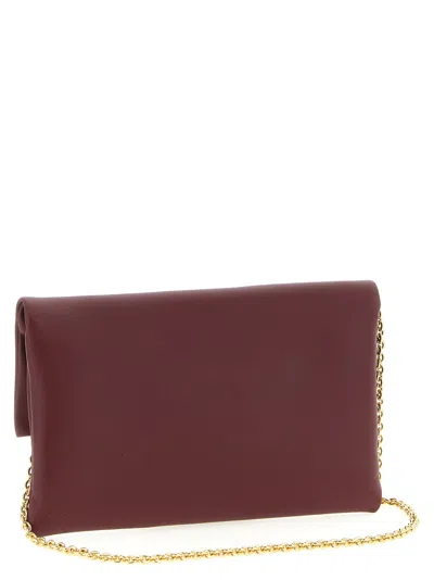Fendi 'mamma Baguette' Pouch In Burgundy
