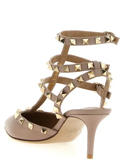 Valentino Rockstud Pointed Toe Stiletto Heel Pumps In Pink