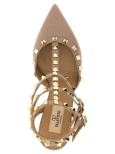 Valentino Rockstud Pointed Toe Stiletto Heel Pumps In Pink