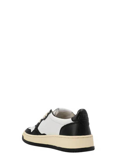 Autry Leather Low-top Sneakers With Contrasting Panels In Multi