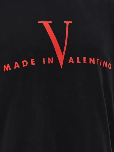 Valentino Crew Neck Short Sleeve T-shirt Design In Black