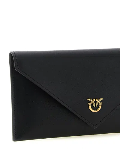 Pinko 'flat Mini' Wallet On Chain In Black