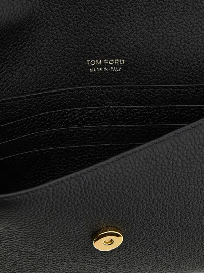 Tom Ford Hammered Clutch In Black