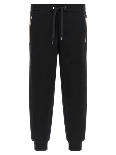 Hugo Boss Striped Insert Track Pants In Black