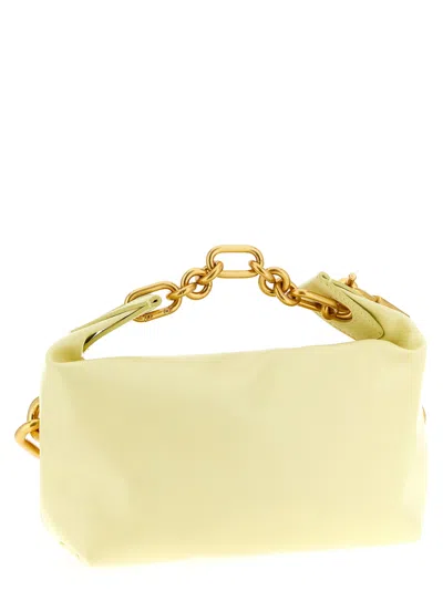 Balmain Sync Mini Chain Handbag Padlock Detail In Orange