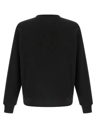 Kenzo Wild Tiger Crew Neck Sweatshirt Ribbed Cuffs Hem In Black
