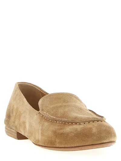 Marsèll Mandolo Loafers Round Toe Suede Finish Stitch In Neutral