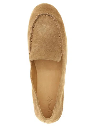 Marsèll Mandolo Loafers Round Toe Suede Finish Stitch In Neutral