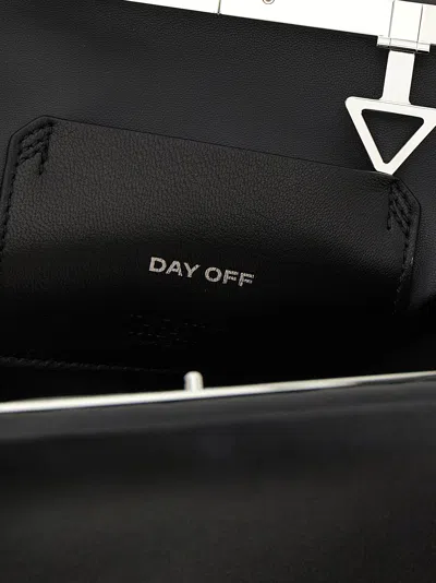 Attico Day Off Shoulder Bag Adjustable Strap Hardware In Black