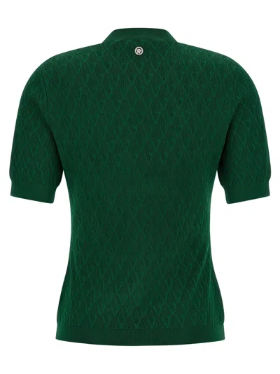 Versace V-pattern T-shirt In Green