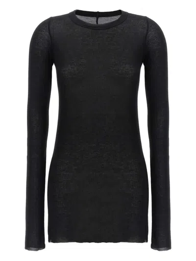 Rick Owens Ribbed Raw-cut Detail T-shirt