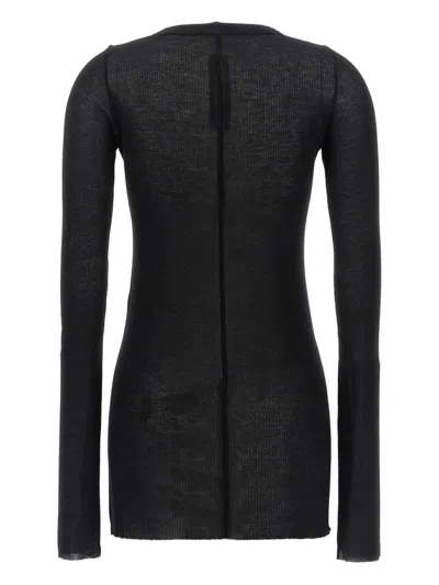 Rick Owens Ribbed Raw-cut Detail T-shirt