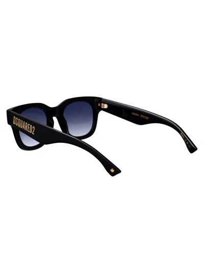 Dsquared2 Black Acetate Sunglasses In Blue