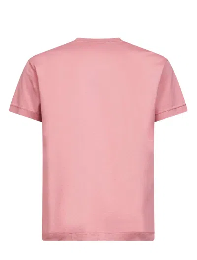 Stone Island Crew Neck T Shirt Short Sleeves In Pink