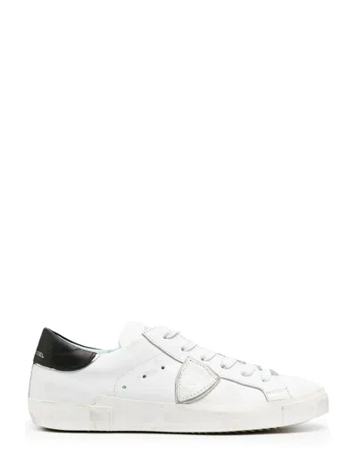 Philippe Model Distressed Effect Low-top Sneakers In White