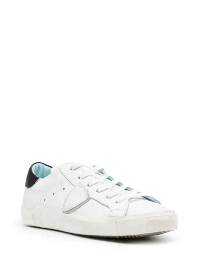Philippe Model Distressed Effect Low-top Sneakers In White