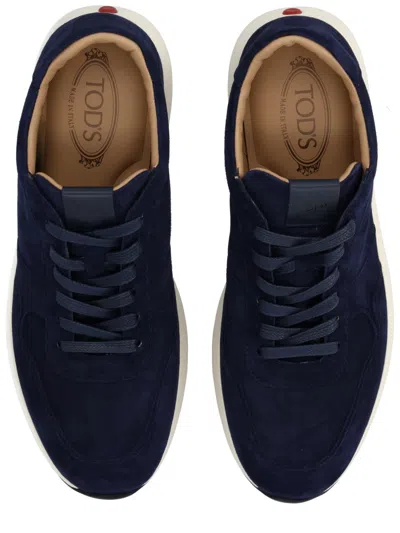 Tod's Suede Allacciato 79k Sneakers In Blue