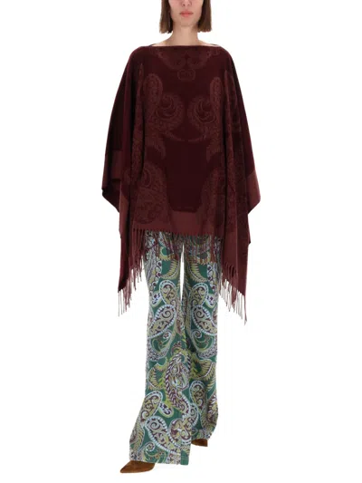 Etro Paisley Print Denim Pants In Multi