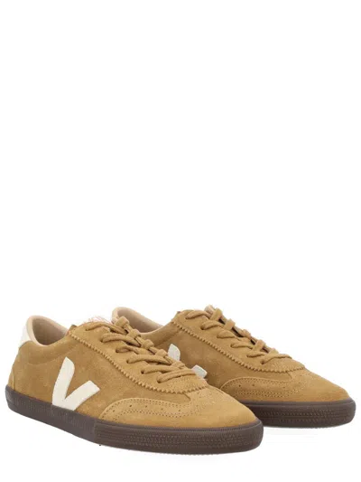 Veja Volley Tent Brown And White Suede Sneakers In Brown
