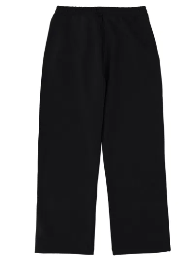 Marine Serre Moon Logo Fleece Sweatpants In Black