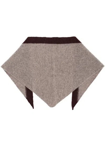 Margaret Howell Rectangular Two Tone Soft Texture Scarf In Multi