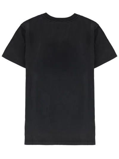 Isabel Marant Étoile Isabel Marant Etoile Black Washed Zoeline Ss T-shirt Lilac Print In Black